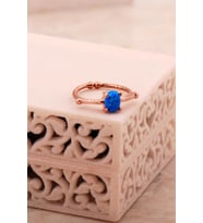 Opal Taşlı Rose Gümüş Yüzük 5793