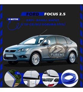 Ford Focus 2.5 Oto Araç Kapı Koruma Fitili 5metre Parlak Mavi Renk