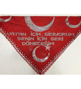 Kişiye Özel Asker Örtüsü Asker Yazması Asker Şalı