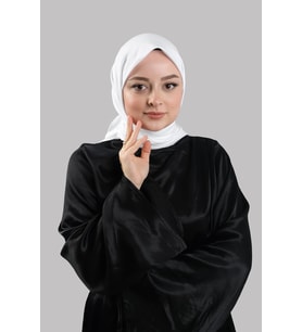Krem Düz Klasik Eşarp İtalyan Dikişli Pamuk Caz Sade 202210_40