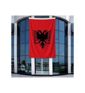 Arnavutluk Ülke Bayrağı 140gr Premium Raşel Kumaş 400x600cm