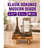 Masa Üstü Ahşap Kum Saati – Dekoratif, Dayanıklı Şık