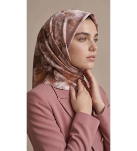 Levidor Kristal Eşarp Gül Degrade Desen Pembe