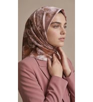 Levidor Kristal Eşarp Gül Degrade Desen Pembe
