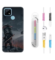 Realme C11 C21 C21Y C25Y C11 2021 Kılıf Kablo Koruma Spiral Silikon Warrior 1653