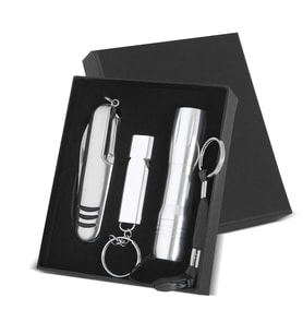 Deprem Seti  Çok Fonksiyonlu Çakı - Fener - Düdük Set (Metal)