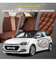 Hyundai İ20 Kahverengi Renk Tay Tüyü Cepli & Terletmez Sırtlı Oto Koltuk Minder Seti - Koltuk Koruma Kılıfı (ÖN & ARKA TAM SET)