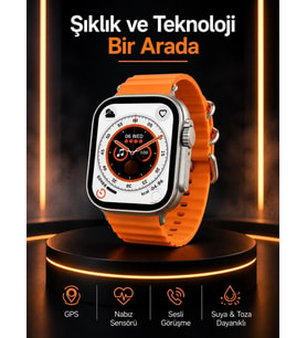 Akıllı Saat Android ve İOS Uyumlu 49 MM NFC Özelliği GPS Takibi Yeni Nesil