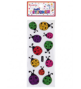 Ticon Uğur Böceği Renkli Sticker - 3 adet