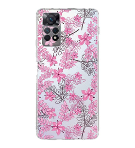 PrintiFy Xiaomi Redmi Note 12 Pro 4G Uyumlu Kamera Korumalı Floral Pembe Tasarımlı  Kılıf