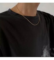 KISA ERKEK KOLYE ZİNCİR SNAKE GOLD ÇELİK ÜZERİ ALTIN KAPLAMA GARANTİ BELGELİ