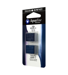 Daler Rowney Aquafine 1/2 Tablet Suluboya 2'li Set INDIGO/PRUSSIAN BLUE 