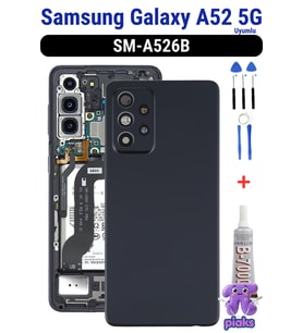 Samsung Galaxy A52 5G Arka Kapak Pil Batarya Kapağı Kamera Lensli SM-A526B Uyumlu + Tamir Kiti