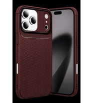iPhone 17 Pro Auto Focus Karbon Kapak - Bordo