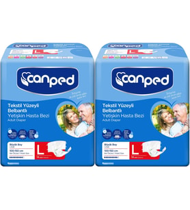Canped Hasta Bezi Yetişkin Bel Bantlı Tekstil Yüzey L - Büyük - Large 28 Adet (2PK*14)