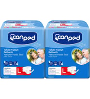 Canped Hasta Bezi Yetişkin Bel Bantlı Tekstil Yüzey L - Büyük - Large 28 Adet (2PK*14)