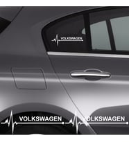 Volkswagen Polo İçin Uyumlu Aksesuar Oto Ritim Sticker 2 Adet 20*9 Cm
