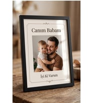 Kişiye Özel Canım Babam Fotoğraflı Çerçeve Hediye Babalar Günü Anlamlı Dekoratif Hatıra Tablosu