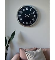 40 Cm Metal Krom Standart Duvar Saati