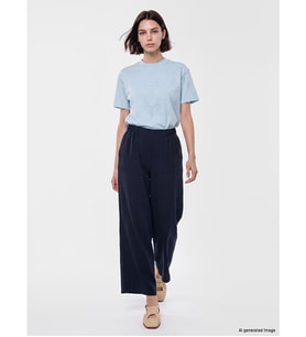 LCW Modest Lacivert Beli Lastikli Geniş Paça Kadın Pantolon