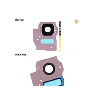 Samsung Galaxy S8 Plus Kamera Lensi Full Pembe Kamera lensi sade lens kamera camı kamera merceği