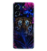 Tecno Pova 5 Kılıf Resimli Desenli Baskılı Silikon Flowers Tiger 1319