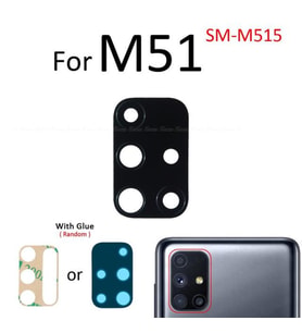 Tkgz Samsung Galaxy M51 Arka Kamera Camı Lens Yapışkanlı