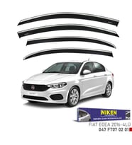 Fiat Egea Kromlu Cam Rüzgarlığı Niken 2016+ sonrası uyumlu (Beyaz)