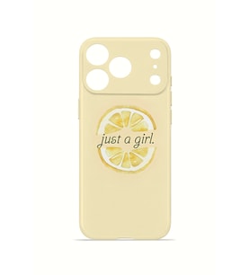 iPhone 17 Pro Vorian İnce Kamera Korumalı Mika Kılıf Just A Girl Lemon