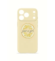 iPhone 17 Pro Vorian İnce Kamera Korumalı Mika Kılıf Just A Girl Lemon