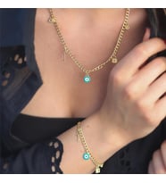 Gold Kaplama 2'li Gümüş Dilek Seti