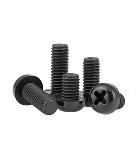 M6 X 10Mm Plastik Civata Vida Siyah X 5 Adet  (rf003)