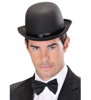 Charlie Chaplin Stil Yetişkin Şapkası – Siyah Melon Parti Şapkası