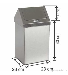 Garanti Metal 1306 Çatı Kapaklı Çöp Kovası (16 Litre)