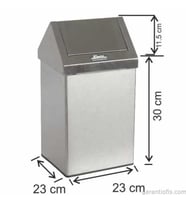 Garanti Metal 1306 Çatı Kapaklı Çöp Kovası (16 Litre)