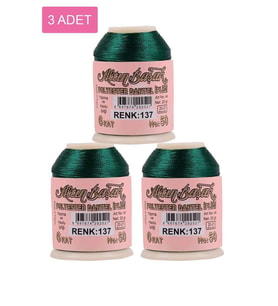 3 Adet Altınbaşak Oya ve Dantel İpi 20 gr - Royaleks - No: 137