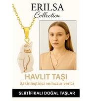 Sertifikalı Sarı Renkli Penguen Model Havlit Taşı Kolye – Huzur, Sadakat ve Ruhsal Denge (Çok Renkli)