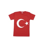 TÜRK BAYRAK BASKILI TİŞÖRT (Kırmızı)