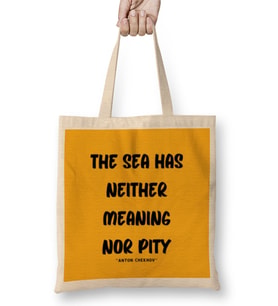 Nature Quotes Lover Gift Conservation Sayings Words Bez Çanta Uzun Saplı