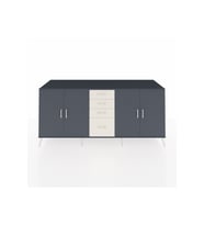 Kronos Konsol 2 Raflı 4 Çekmeceli 4 Kapaklı 220x59x99 Antrasit-Antrasit/Aytaşı