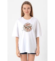 Indiana Jones Lao Che Air Freight Beyaz Kadın Oversize Tshirt