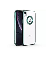 Huawei P40 Lite Kılıf Logo Yeri Açık Kamera Lens Korumalı Renkli Kenarlı Şeffaf Silikon (Siyah)
