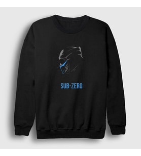 Presmono Unisex Siyah Sub Zero Mortal Kombat Sweatshirt 147758tt
