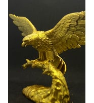 Altın Renk 3D Baskı Kartal Heykeli  Dekoratif Sanatsal Biblo