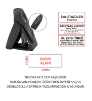 KAŞECİNİZ TRODAT 9411 CEP KAŞE SİYAH MAKİNA SİYAH MÜREKKEP