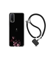 Vivo Y11s Kılıf Silikon Ipli Boyun Askılı Desenli Love 1629