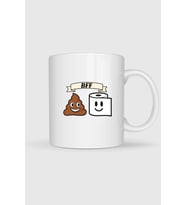 Best Friend Kaka Ve Tuvalet Kağıdı Baskılı Kupa Bardak