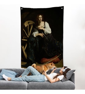 Caravaggio - İskenderiyeli Aziz Catherine Duvar Örtüsü-7386