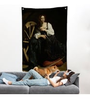 Caravaggio - İskenderiyeli Aziz Catherine Duvar Örtüsü-7386