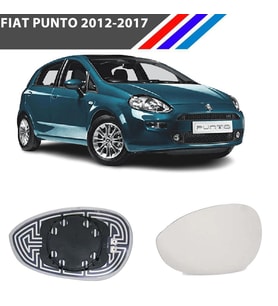 Otozet - Fiat Punto Sol Dış Ayna Camı Sürücü Tarafı Isıtmalı 2012-2017 71740497